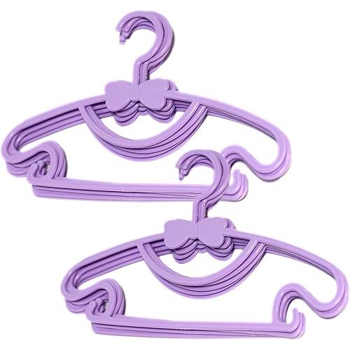 YYaaloa 60pcs Kids Clothes Hangers - Baby & Toddler Plastic Hangers (Purple, Very Durable)