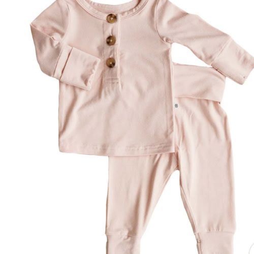 2pc Bamboo Button Top & Bottom