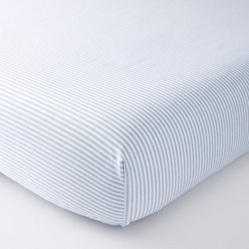 Oxford Stripe Organic Crib Fitted Sheet