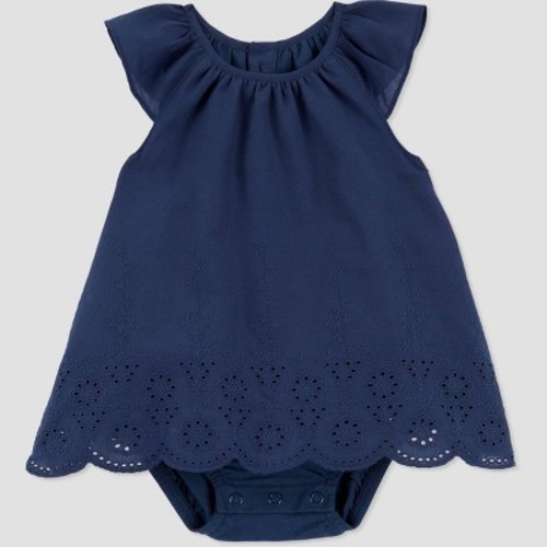 Carter's Just One You® Baby Girls' Eyelet Bubble Romper - Blue, Size: 9M