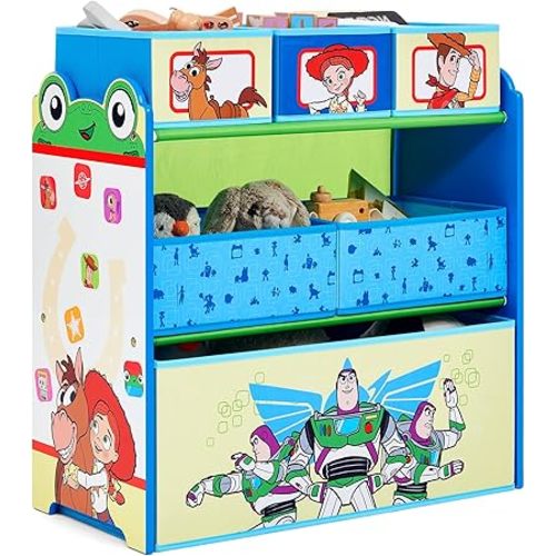 Delta Children - Toy Story Design & Store 6 Bin Toy Storage Organizer - Greenguard Gold Certified, Blue
