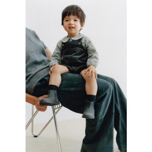 CORDUROY ROMPER - Bottle green | ZARA United States