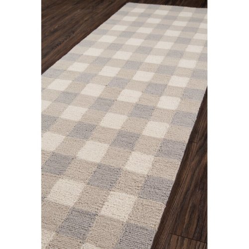 Zager Hand Hooked Plaid Rug - Rectangle 7’6” x 9’6”