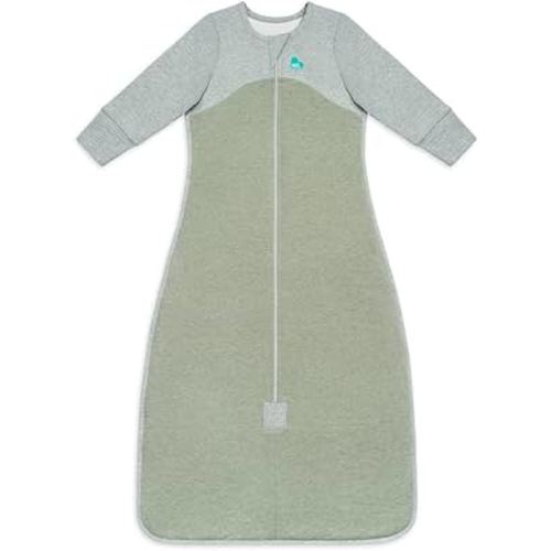 Love to Dream Organic Sleep Bag, Long Sleeve Baby Sleep Sack, Super Soft, Temperature Regulating Toddler Sleeping Bag, All Seasons Wearable Blanket, Olive, 6-18 Months