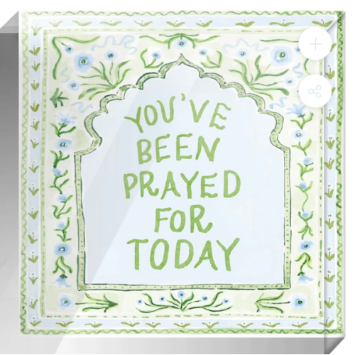 Prayed For Today, Blue Acrylic Block