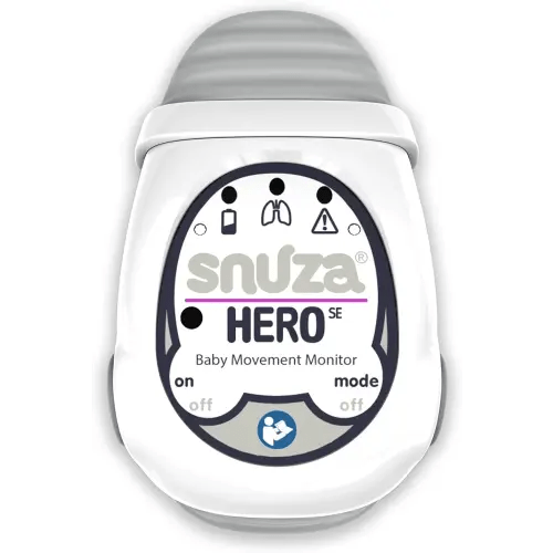 Snuza Hero Baby Monitor: Alerts When No Movement Detected, Gentle Vibration Pre-Alerts, Attaches to Nappy, No WiFi/Bluetooth, Medical Grade Material. Safer Sleep for Babies, Better Sleep for Parents.