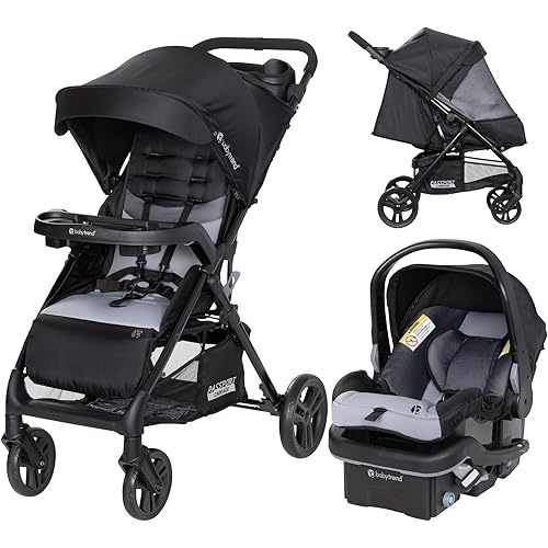 Baby Trend Passport® Carriage Stroller Travel System with EZ-Lift™ Infant Car Seat, Dash Black