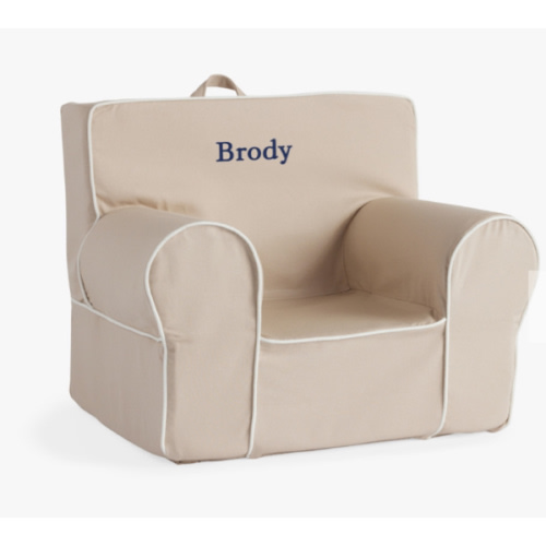 Anywhere Chair®, Twill with White Piping | Pottery Barn Kids