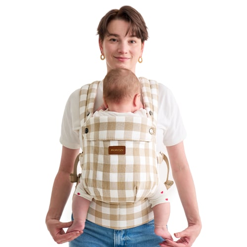 Momcozy Ergonomic Baby Carrier - Breathable Cotton Linen for 3M+