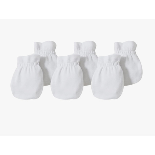 Burt's Bees Baby Baby Girls' Mittens, No-Scratch Mitts, 100% Organic Cotton, Set of 3