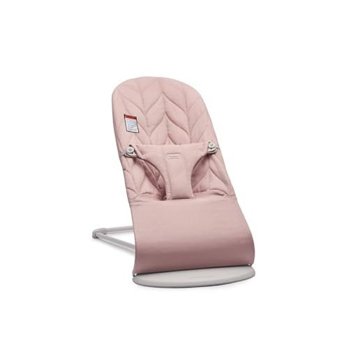 BabyBjörn Bouncer Bliss, Dusty Pink, Woven, Petal Quilt | 2-in-1 Adjustable Baby Bouncer Seat and Toddler Chair, Newborn to Toddler (8-29 lbs), 4 Positions, Lightweight & Portable