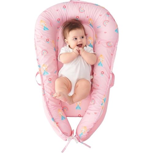 Viviland Baby Lounger Snuggle Me Lounger Fits 0-24 Months Newborn Infant Babies, Princess