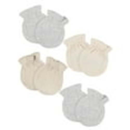 Gerber Baby Neutral 4-Pack Mittens, 0-6 Months