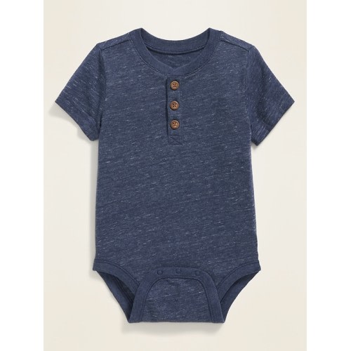 Short-Sleeve Henley Bodysuit for Baby