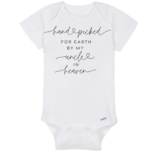 Handpicked for Earth By my Uncle in Heaven Bodysuit, Popular Pregnancy Announcement