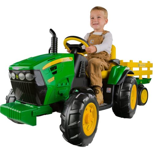 PEG PEREGO John Deere Ground Force Tractor with Trailer Ride-On