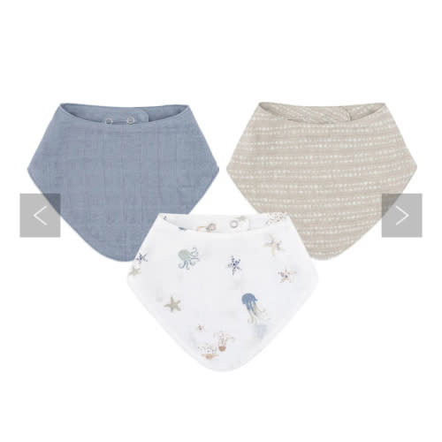 Cove 3-pc. Muslin Baby Bib Set (Sea Life)