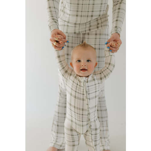 Bamboo Zip Pajamas | Picnic Plaid