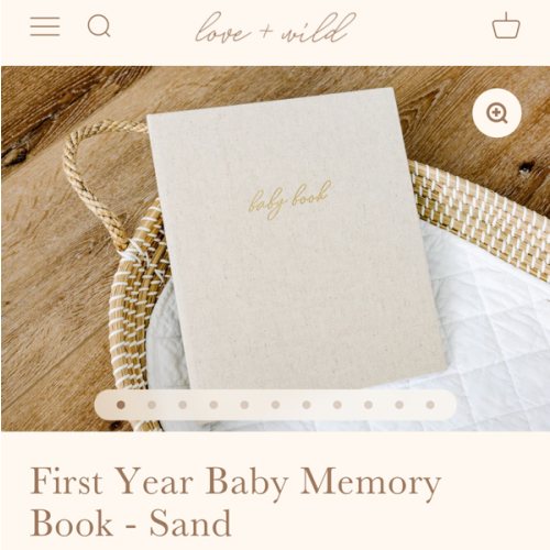 First Year Baby Memory Book - Sand