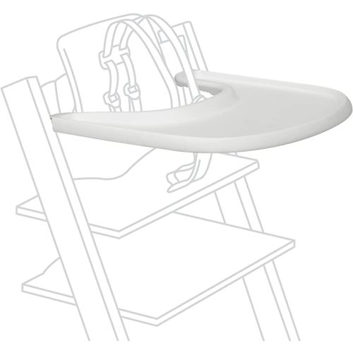 Stokke Tray, White - Designed Exclusively for Tripp Trapp Chair + Tripp Trapp Baby Set - Convenient to Use and Clean - Made with BPA-Free Plastic - Suitable for Toddlers 6-36 Months