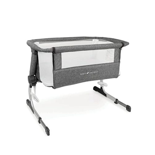 Baby Delight Beside Me Dreamer Bassinet | Bedside Sleeper | 6-Position Height Adjustment | Charcoal Tweed - Classic