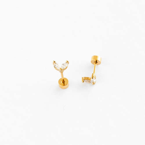 Diamond Duo Marquise Stud Earring – Pip Pop Post