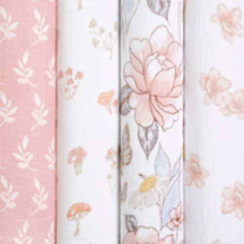 Earthly Organic Muslin Swaddle Blanket 4pk | aden + anais