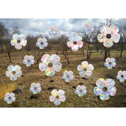 18 simple flower suncatchers, floral window decal, rainbow maker, daisy suncatcher for window, rainbow suncatcher sticker