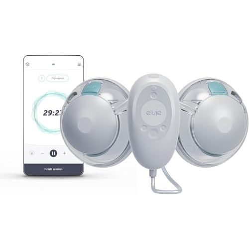 Elvie Stride 2 | Soft-Silicone Double Electric Breast Pump - Hospital-Grade Suction Breast Pump - Breast Pumping Essentials | Ultra-Quiet