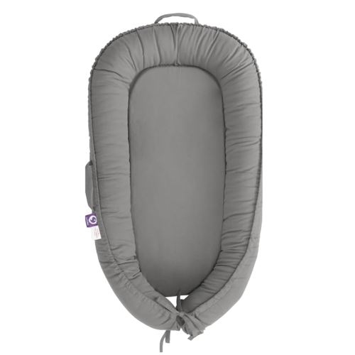 Infant Lounger, Baby Nest Cover for Baby Girls & Boys, Newborn Essentials for Baby 0-12 Months, 100% Cotton Breathable, Portable Travel Bed (Slate_Gray)