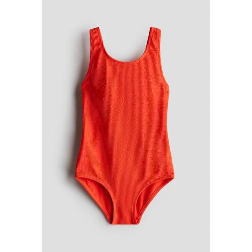 TEXTURED SWIMSUIT, Bright Red - size 8/10 (8-10Y)