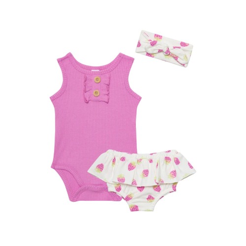 6M - PL Baby by Petit Lem Bodysuit, Bloomers & Headband Set | Nordstromrack