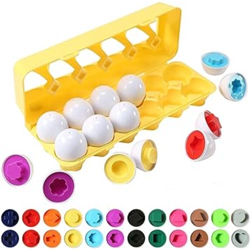 Ulanik Sorting Cups Toddler Montessori Toys for 3+ Year Old Wooden Sta