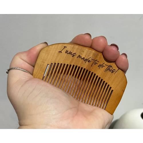 Wooden Engraved Birth Comb for Mothers, Midwives, Doulas