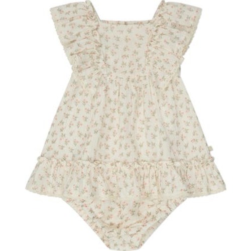 Ruffle Organic Cotton Gauze Dress & Bloomers, 3-6M