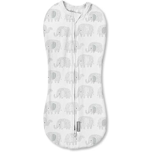 SwaddleMe by Ingenuity Pod, 0-2 Months, 1-Pack - Scribble Elephant