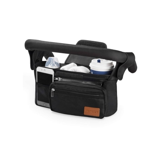 Momcozy Universal Stroller Organizer with Insulated Cup Holder Detachable Phone Bag & Shoulder Strap, Fits for Stroller like Uppababy, Baby Jogger, Britax, BOB, Umbrella and Pet Stroller