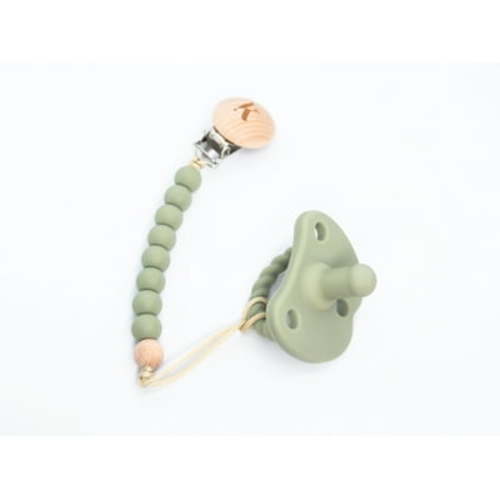 Kolio Chic Pacifiers with Pacifier Clips (Green)
