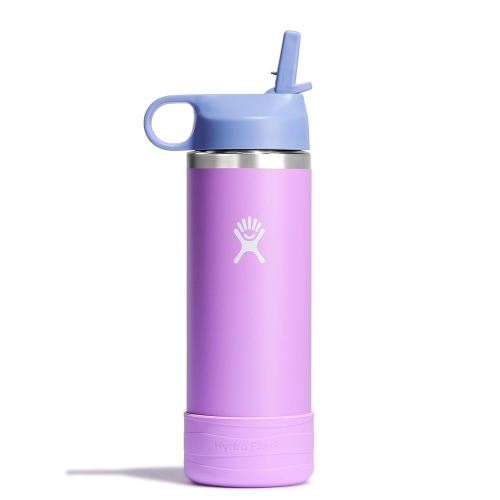 HYDRO FLASK Kids Water Bottle Jr. Stainless Steel Insulated With Straw Cap for Water, Milk, Juice, School, Camp, Sport, Play and Lunch, Easy to Clean, Leak-Resistant