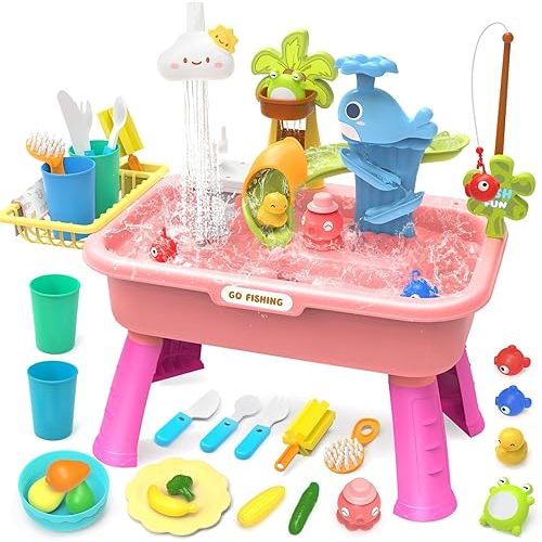 Sensory Play Sink with Running Water for Toddlers