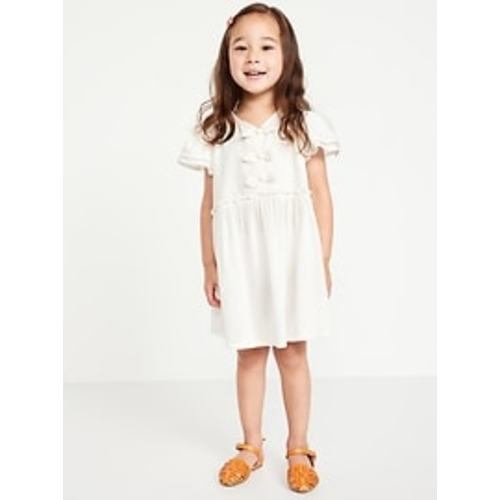 Printed Short-Sleeve Ruffled Bow Dress for Toddler Girls | Old Navy