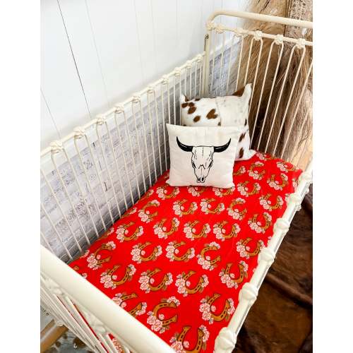 Wildflower Horseshoe Fitted Crib Sheet