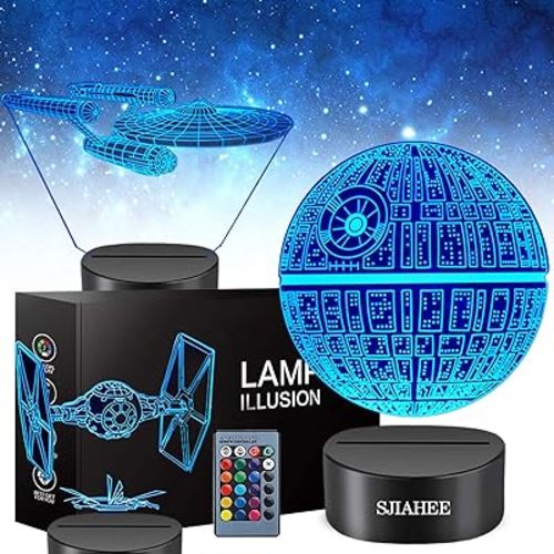 3D Star Wars Lamp -3 Patterns Night Light with Timing Remote Control and 16 Color Changing Decor lamp, Star Wars Toys Birthday and Christmas Gifts for Boys Men Kids Fans