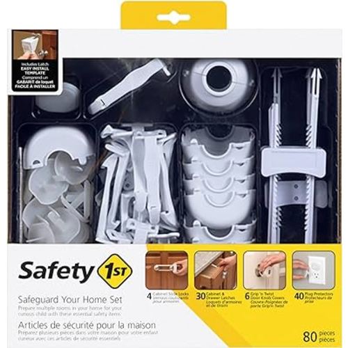 Safety 1st Home Safeguarding and Childproofing Set (80 Pcs), White