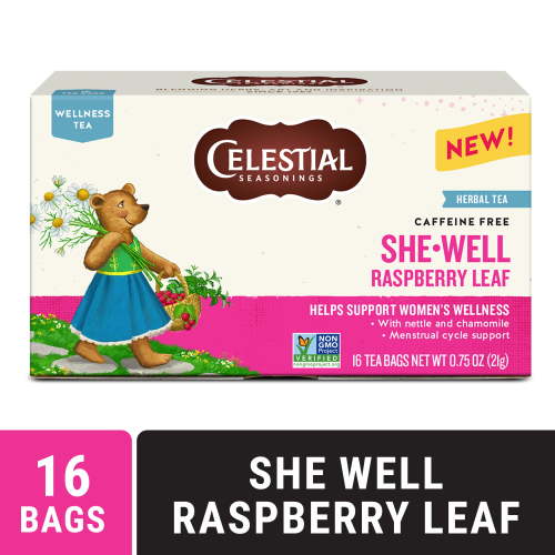 Celestial Seasonings Wellness She-Well Raspberry Leaf Herbal Tea Bags (16 Count)