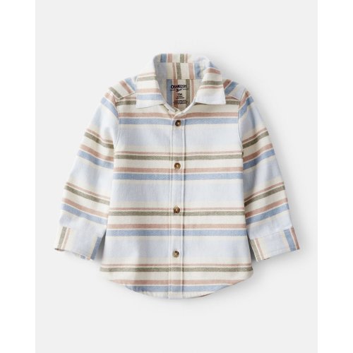 Baby Boy Striped Cotton Long-Sleeve Button-Down Shirt - OshKosh | Carter's