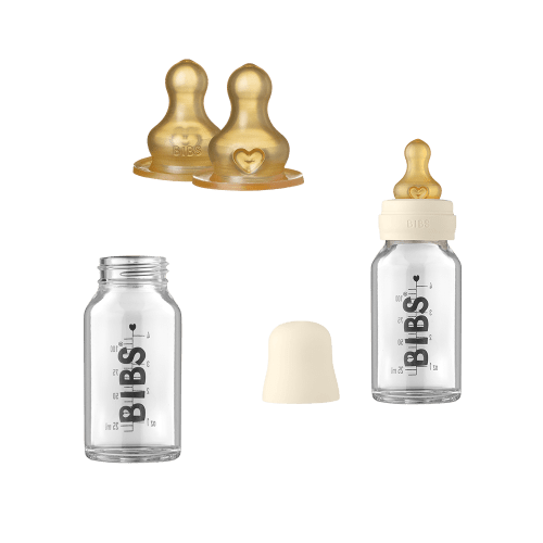 BIBS Baby Bottle Complete Set - Blush - 225ml Recyclable and