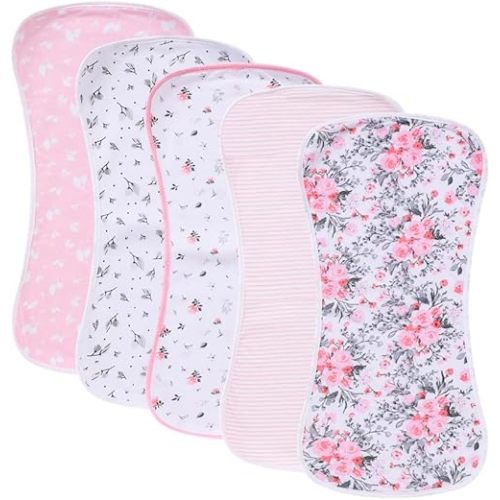5 Pack Waterproof Baby Burp Cloths Extra Absorbent and Soft