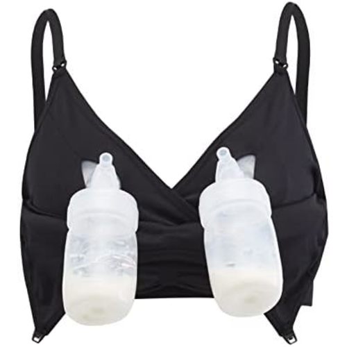 Motherhood Maternity Women's Hands Free Pumping Seamless Clip Down Nursing Bra for Breastfeeding