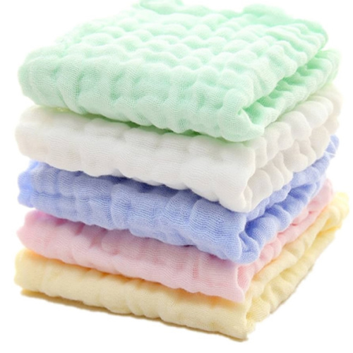 MUKIN Baby Washcloths - Natural Cotton Baby Wipes - Soft Newborn Face Towel and Washcloth for Sensitive Skin, Registry as Shower, 5 Pack 12x12 inches
